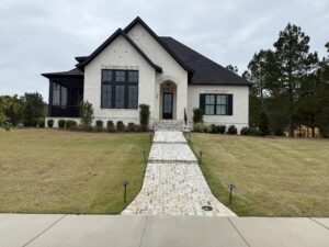 Gallery 45 Old Texas "vintage white" brick with "Gray Antique" Accent brick